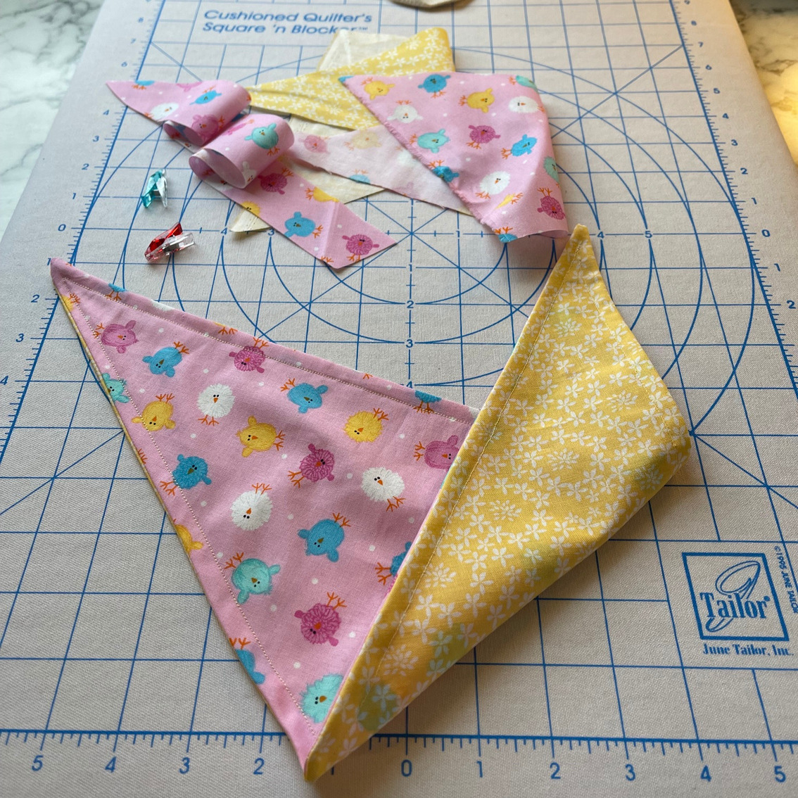 Dog bandana sewing project