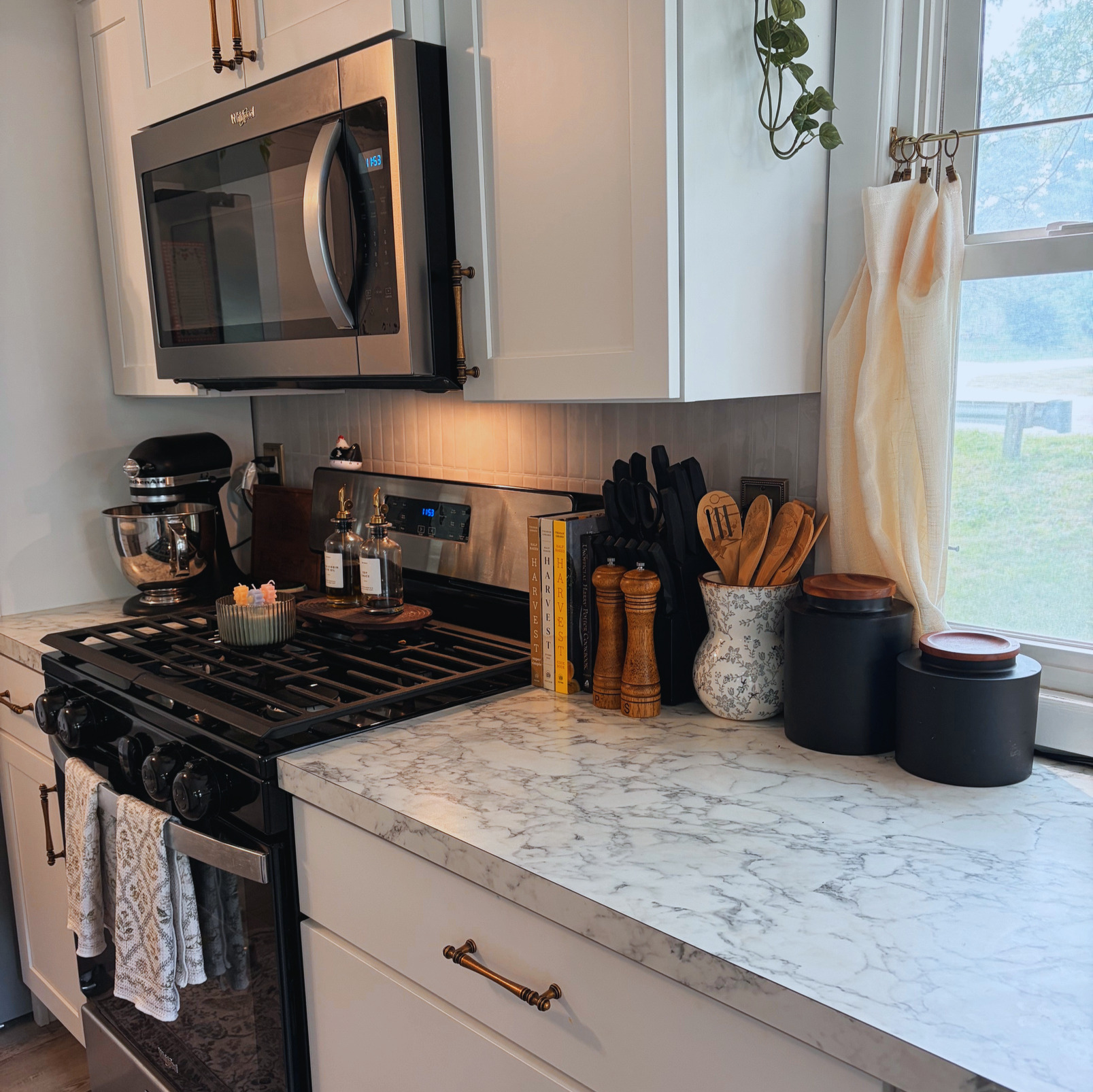 Part of a newly "refreshed" kitchen