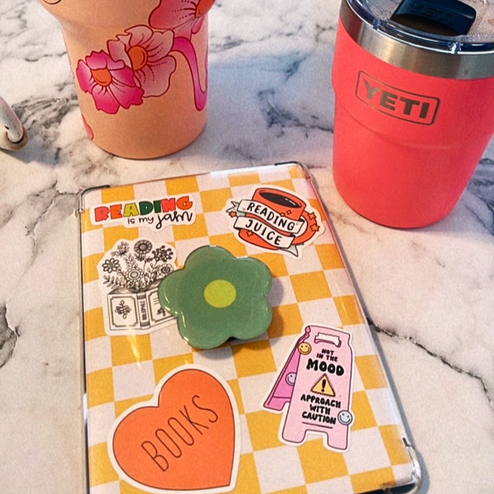 Stanley cup, Yeti mug, and Kindle case