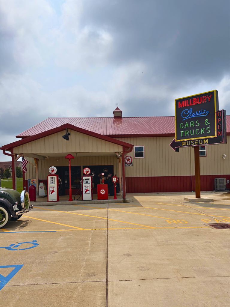 The entrance to Millbury Auto Museum